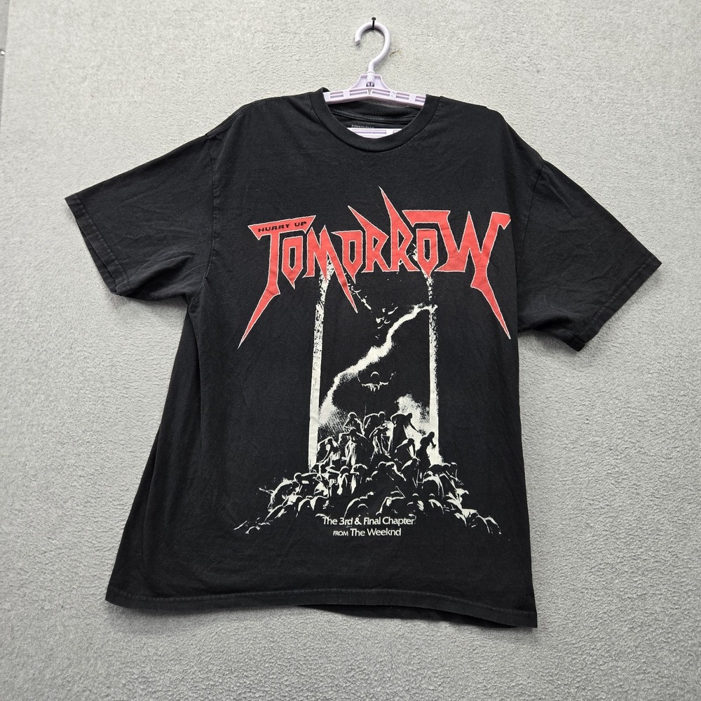 The Weeknd Men Shirt XL Black Graphic Tour Band Tee Logo Short Sleeve